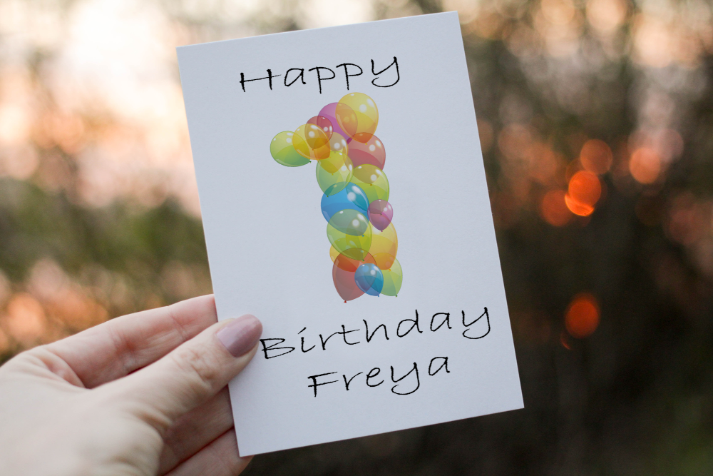 Personalised Birthday Card, Card for Friend, 1st Birthday Card